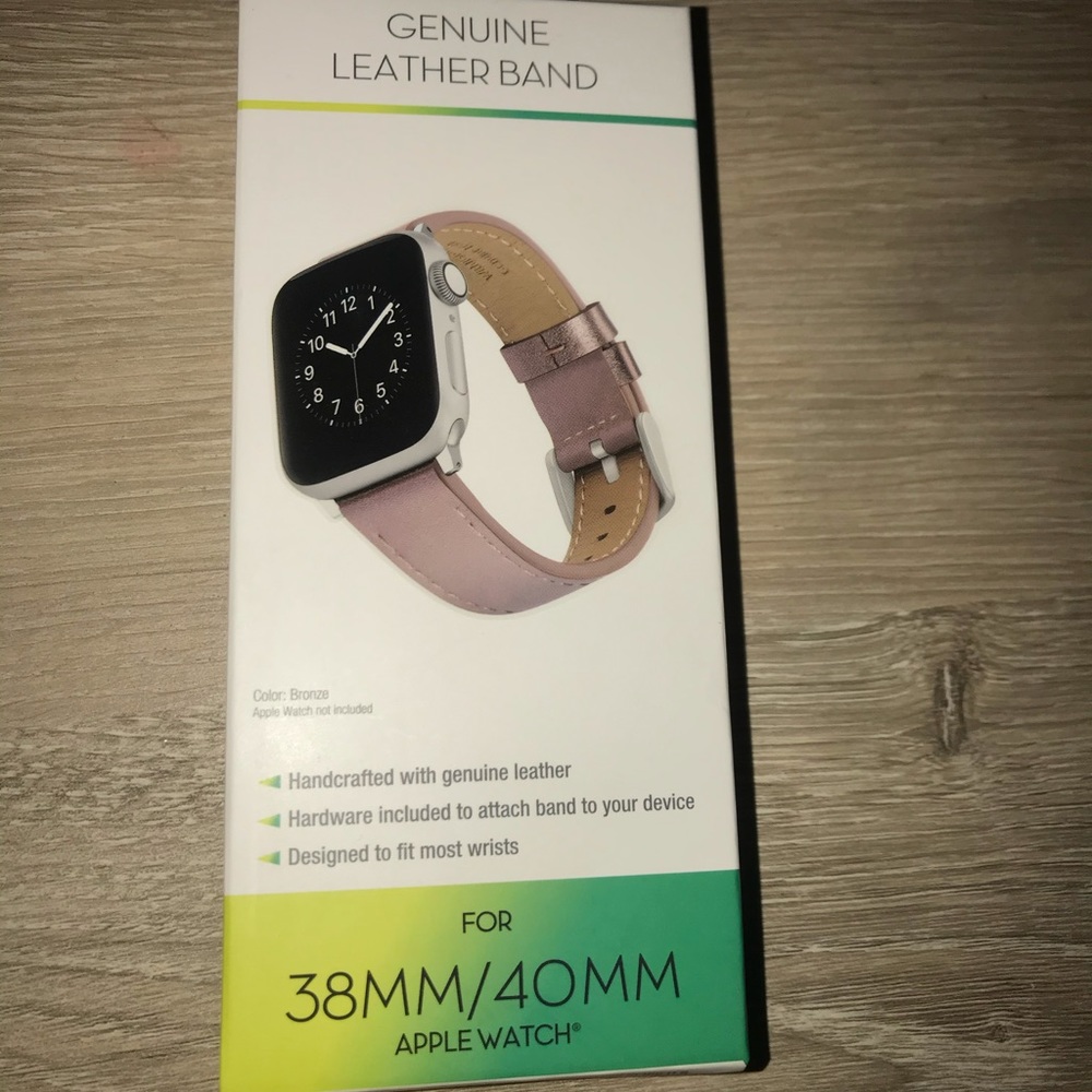 Apple Watch band - Leather , Pink , 38/40 MM